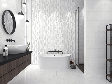 Creto D0427Y29601 Декор Stravero White 01 25х60