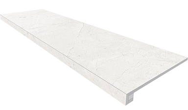 Estima Комплект NL00 Nolana White (Ступень 33x120 неполированный прямоугольный бортик без насечек + Подступенок 14,5x120)