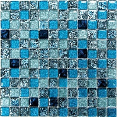 Мозаика Bonaparte Satin Blue (стекло) 23*23 300*300