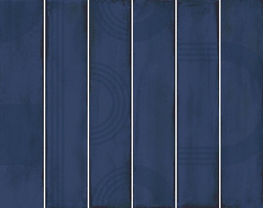 Панно Kerama Marazzi KMP3STA007RN6X Панно Мажорель синий тёмный глянцевый (из 6 частей 6х28,5) 36x28,5x1