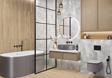 Керамогранит New Trend D60245М Salt Beige матовый карвинг 600x600x9.5