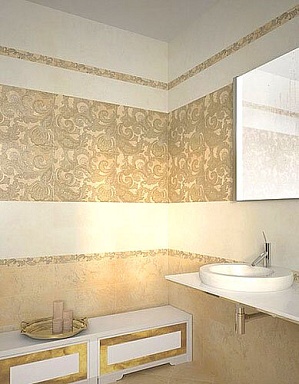 Azori Sfumato Beige Floret бордюр 50,5*6,2