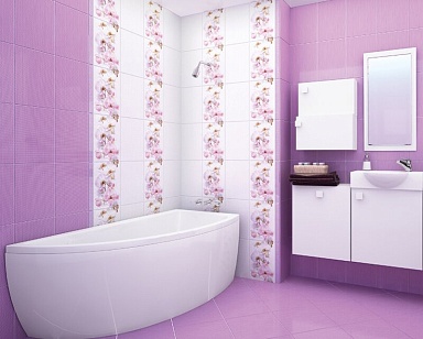 Cersanit GL7H221 Motive Glass бордюр сиреневый 4x35
