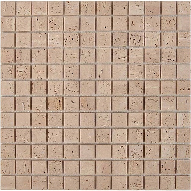 Мозаика Pixmosaic PIX258 Travertine матовая 23х23 305х305х4
