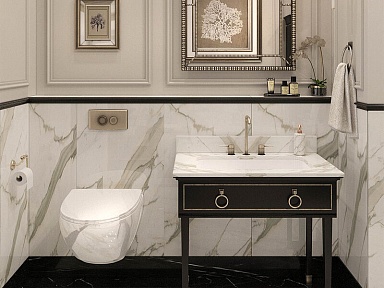 Керамогранит Idalgo Granite Stone Calacatta Pearl / Гранит Стоун Калакатта Жемчуг LLR 120x60