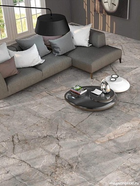 Керамогранит Global Tile GT120604201MGR Bizarre Серый граниль 60x120