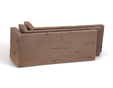 Клинкерная плитка Terramatic Koro Brown угловая AK 2209 (Y) 185x60x71x14