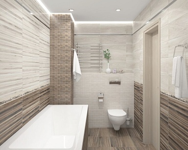 Плитка Laparet 60036 Zen полоски бежевый 20х60