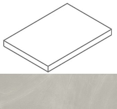 Ступень Italon 620070002321 Continuum Silver Scalino Angolare SX 33x60