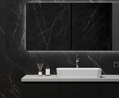 Керамогранит Laparet LP6060G0211R Opera Nero чёрный матовый 59,5х59,5