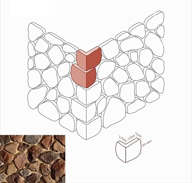 Искусственный камень White Hills 607-95 Хантли угол 7-13 x 12,5-18
