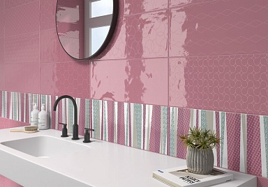 Плитка Azulev Rev. DIVERSO ROSA SLIMRECT PRI 25x65
