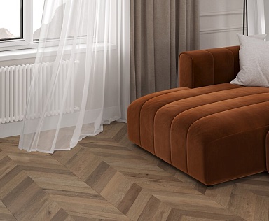 Керамогранит Laparet Wood Lux Walnut Chevron M коричневый матовый карвинг 60х120