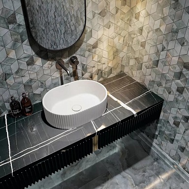 Бордюр Kerama Marazzi BLF005R Багет Джардини зеленый 40*7.3