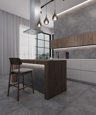 Керамогранит Arcadia Ceramica RT7002-A Cementum Bianco Matt Rustic 60x120