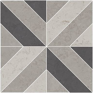 Kerama Marazzi ID124T Декор Про Лаймстоун серый матовый 60х60